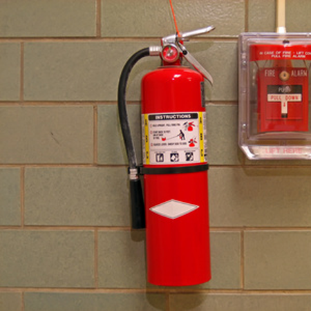 fire-extinguisher-on-wall-fire-alarm-in-case